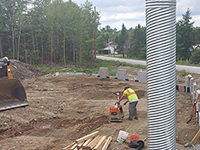 Beginning of Lambert Road Bridge MSE Wall Abutment 1